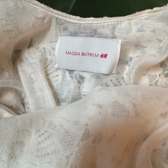 Magda Butrym for H&M Elegant Cream Lace Tote - Picture 2 of 7